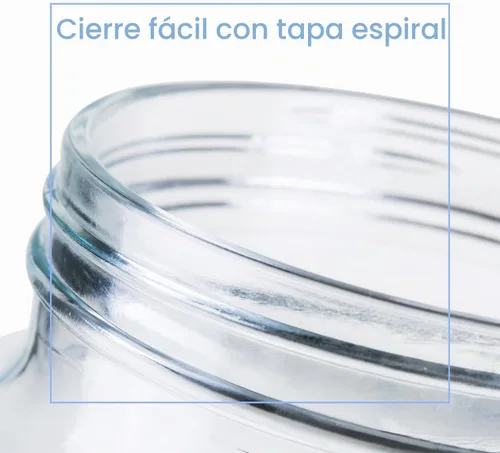 Vista 4 de Diamond Star Tarro Mason de 1 galón con tapa de lata cepillada, recipientes grandes de vidrio de boca ancha para conservas de alimentos