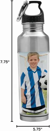 Vista 7 de Thermo-Temp Botella de agua con foto de acero inoxidable - Crea la tuya propia