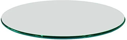 Vista 50 de Fab Glass - Mesa redonda de cristal de 48 in, grosor de 3/4 in, cristal pulido plano templado, Vidrio, Transparente