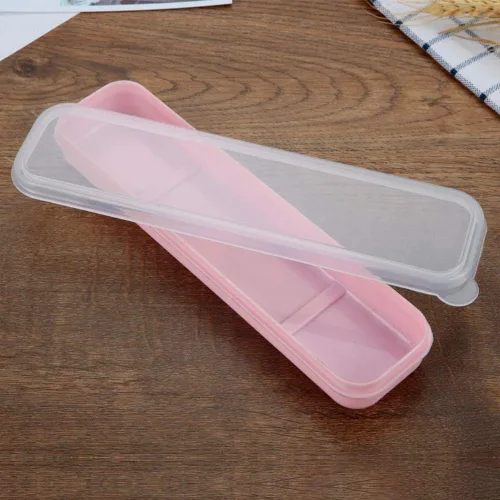 Vista 5 de 3 unids Camping Cubiertos Caso Utensilio Cubiertos Caja Vajilla Utensilios de Cocina Picnic Set Viaje Cubiertos Set