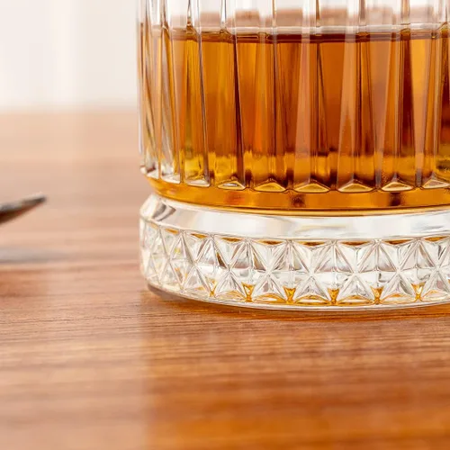 Vista 10 de Restaurantware Elysia - Vasos de whisky de 7 onzas, 12 vasos de corte de rocas, base pesada sin plomo, vasos de vidrio transparente, aptos