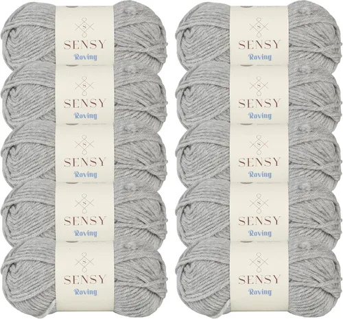 Vista 87 de Sensy Roving - Ovillo de lana multicolor, 3.5 onzas, 132 yardas, calibre 5, voluminoso (otoño)