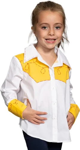 Vista 5 de Jessie Cowgirl - Disfraz de Halloween para niños, camisa de manga larga con botones
