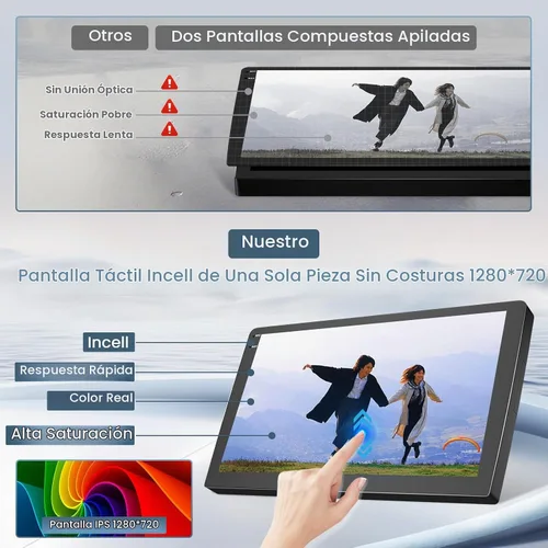 Vista 3 de 4+64G Android 15 Radio de coche para KIA Forte Cerato K3 2013-2018 unidad principal 9" Touchscreen for Forte Car Stereo, Wireless CarPlay/Android