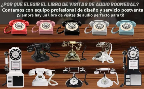 Vista 2 de Libro de invitados de audio para teléfono de boda: graba mensajes de audio personalizados con el libro de visitas, una forma personal y conveniente