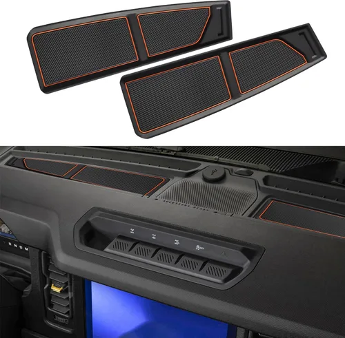 Vista 13 de Tapete de silicona para cubierta de salpicadero para Ford Bronco, accesorios 2021 2022 2023 2024 2025 2026 antipolvo bandeja de salpicadero