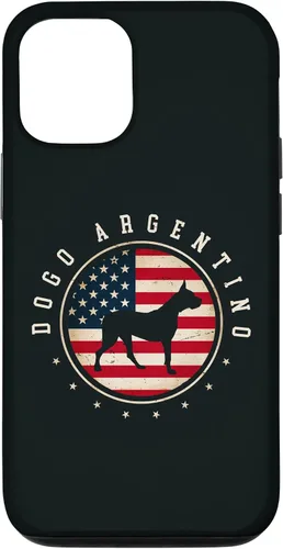 Vista 11 de Funda para iPhone 12 mini Dogo Argentino USA Flag 4 julio para perro mamá papá