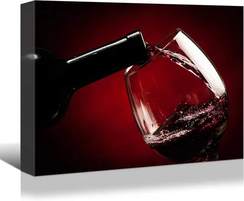 Vista 26 de Denozer - Lienzo decorativo para cocina, diseño de vino tinto (16.0 x 12.0 in)