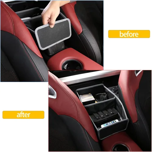 Vista 7 de Daeiclru Organizador de asiento de coche para Toyota Supra GR A90 A91 MK5 2018-2022, bolsa de almacenamiento entre asiento, accesorios organizadores