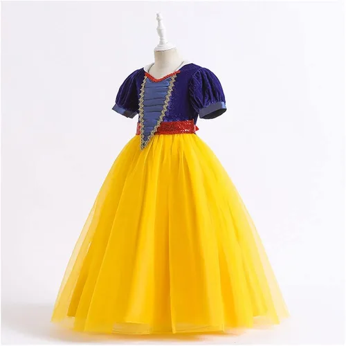 Vista 47 de HIHCBF Disfraz de princesa blanca como la nieve para niñas, cumpleaños, Navidad, Halloween, carnaval (con accesorios)