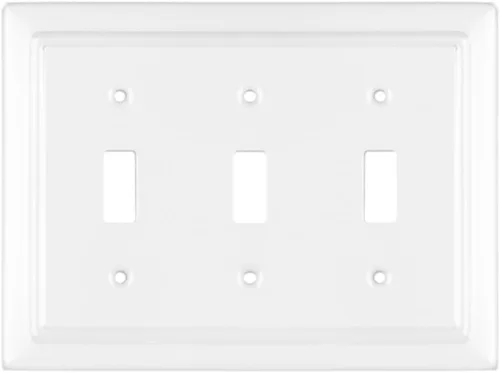 Vista 14 de Monarch Abode Placa de Pared de Interruptor de Palanca de 1 Gang, Placa de Pared de Interruptor Individual de Metal Arquitectónico, Placa Decorativa