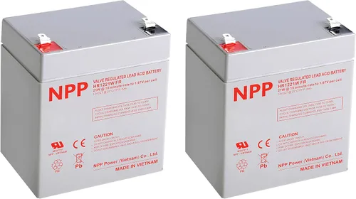 Vista 5 de NPP HR1221W - Batería AGM recargable de 12 V 5 Ah, terminales F2 de 21 vatios/celda de 126 vatios, baterías de puerta de garaje Chamberlain