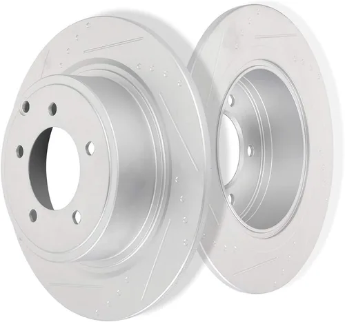 Vista 46 de SCITOO Rotores de freno traseros, 2 kits de frenos para Acura Integra 1990-2001, Honda Civic 1992-1995 1999-2000, para Civic del Sol 1993-1997, CRX