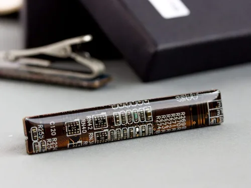 Vista 9 de Clip de corbata para placa de circuito, regalo único para geek de la computadora