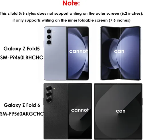 Vista 3 de Galaxy Z Fold 6/5 Slim S Pen para SamsungGalaxy ZFold 6/5 SPen y Z Fold5 S Pen Fold Edition para Samsung Galaxy Z Fold6 Stylus Pen con puntas/puntas