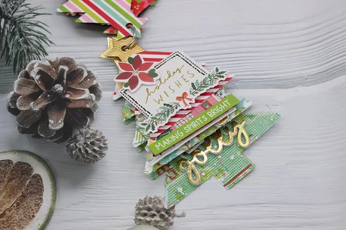 Vista 3 de KSCRAFT Mini álbum de árbol de Navidad troqueles de corte de metal plantillas para bricolaje álbum de recortes decorativo en relieve DIY tarjeta