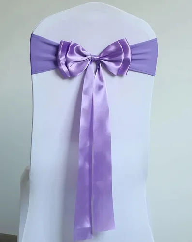 Vista 27 de 6 bandas elásticas para silla, lazos dobles, bandas de elastano para decoración de bodas, fiestas, cumpleaños, banquetes, suministros de Navidad