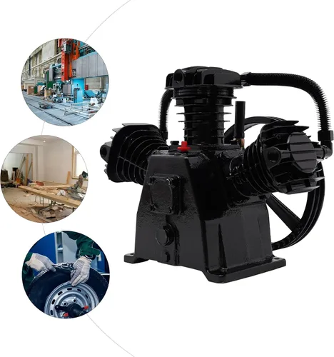 Vista 3 de Cabezal de bomba de compresor de aire, Bomba de compresor de aire de alta potencia integrada general, 4-5 HP 3 cilindros 10-12 CFM, utilizado