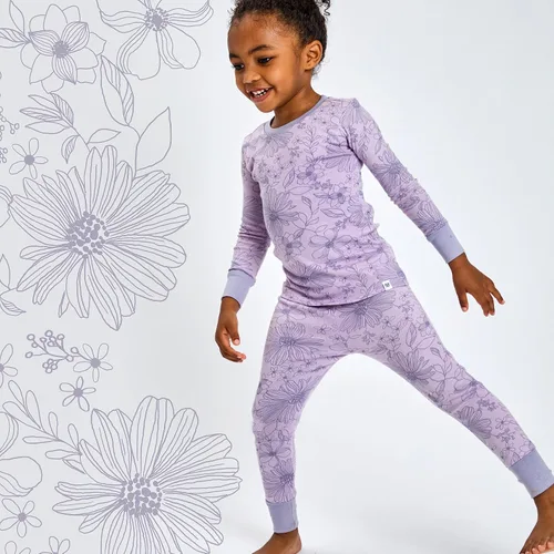 Vista 2 de HonestBaby Multipack 2-Piece Pajamas Sleepwear Pjs 100% Organic Cotton for Infant Baby and Toddler Girls