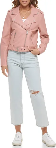 Vista 4 de Levi's Women's Belted Faux Leather Moto Jacket (Regular & Plus Size)