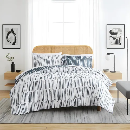 Vista 18 de Southshore Fine Linens - Juego de fundas para edredón de gran tamaño, 3 piezas 22 - Boho Paisley Azul Ceniza