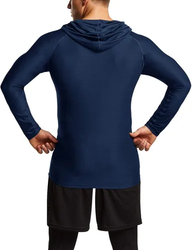 Vista 3 de TSLA Paquete de 3 suéteres de manga larga para hombre, ajuste seco, para correr, entrenamiento, atletismo, fitness y gimnasio