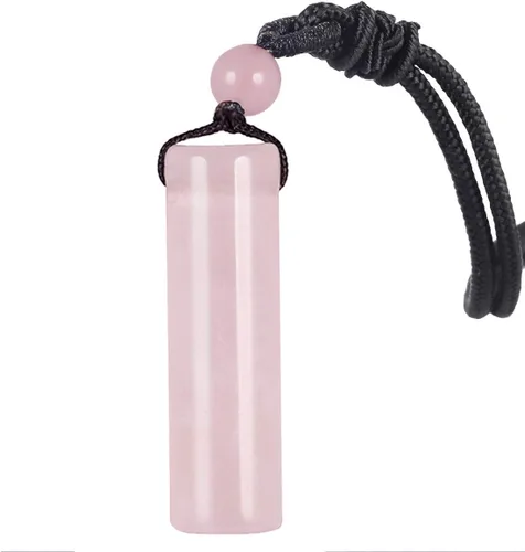 Vista 2 de TUMBEELLUWA Collar con colgante de piedra de cristal curativo para hombres y mujeres, hecho a mano, unisex, collar de amuleto de piedra con cadena