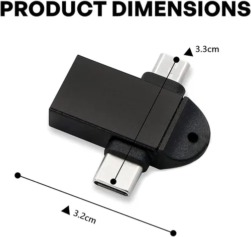 Vista 5 de Adaptador USB C OTG, Micro USB 2 en 1 y convertidor tipo C a USB 3.0 con transferencia de datos de 5 Gbps para teléfonos Android, tabletas