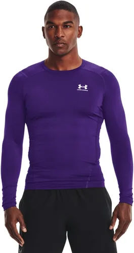Vista 28 de Under Armour Camiseta de manga larga de compresión HeatGear para hombre Negro (001)/Blanco