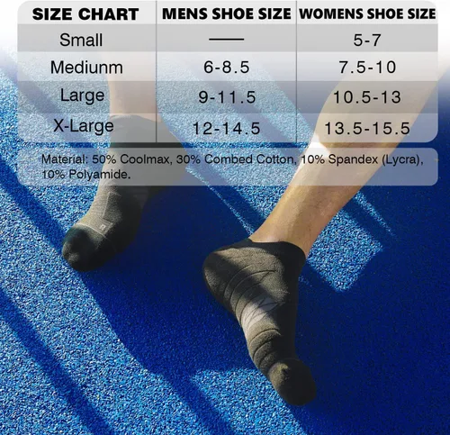 Vista 6 de Calcetines Coolmax deportivos antiampollas que absorben las ampollas sin costuras antiolor