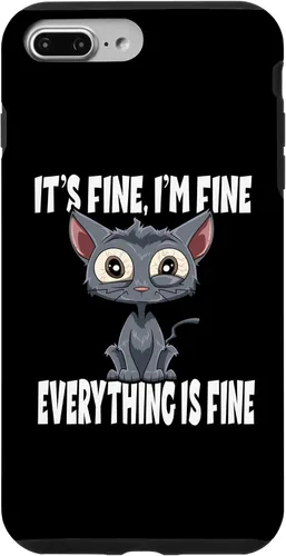 Vista 12 de Funda para iPhone 12 mini It's Fine I'm Fine Everything Is Fine Lustige Katze