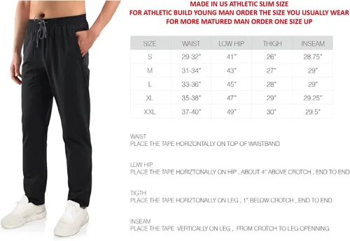 Vista 4 de HARBETH Pantalones deportivos de golf de moda para hombre con cintura elástica