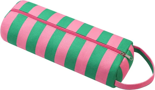 Vista 10 de RSRSLEII Bolsa de viaje a rayas para herramientas para el cabello 06 Rojo y Rosa
