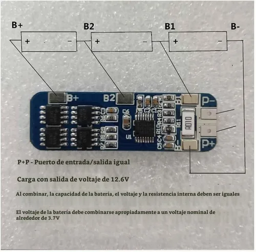 Vista 6 de 3 unids 3S BMS 12V 10A 18650 batería de litio Li-ion placa de protección