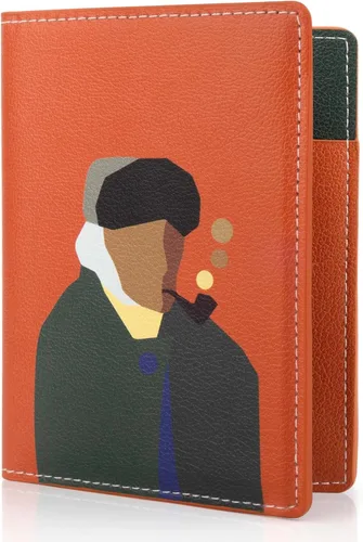 Vista 9 de Lychii Funda para pasaporte con bloqueo RFID, cartera delgada de piel sintética para pasaporte, para viajes, 5.7 x 4.1 pulgadas