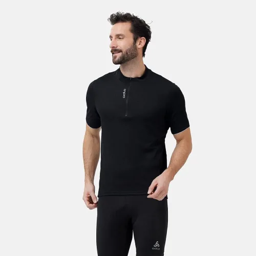 Vista 7 de Odlo Essential - Camiseta de media cremallera para hombre