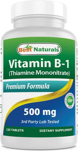 Vista 6 de Best Naturals Vitamina B1 como mononitrato de tiamina 500 mg y vitamina b6 200mg