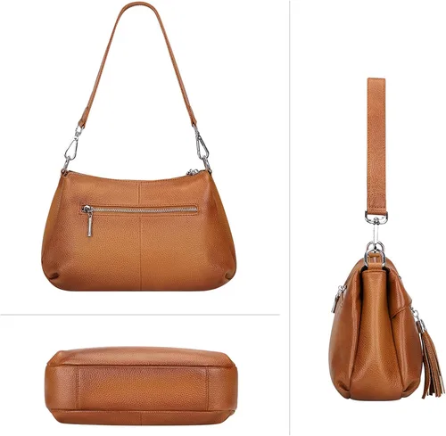 Vista 4 de Over Earth Bolsos de cuero para mujer, bolso de hombro pequeño Hobo para mujer