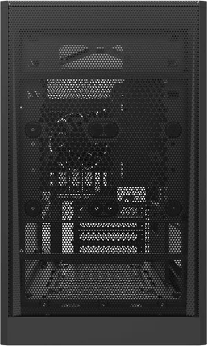 Vista 30 de MONTECH Funda para PC Micro ATX de 22.7 L, chasis modular de malla de alto flujo de aire para construcciones de aire, líquidos o SFF, soporte de TEN