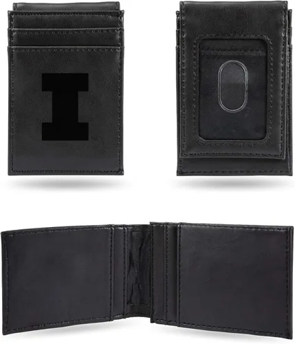 Vista 68 de Cartera de bolsillo frontal grabada con láser NCAA - Compacta/Cómoda/Delgada