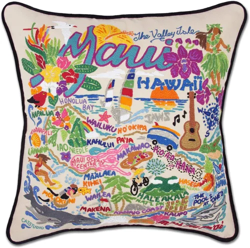 Vista 77 de Catstudio Portland (Oregon) - Almohada decorativa bordada