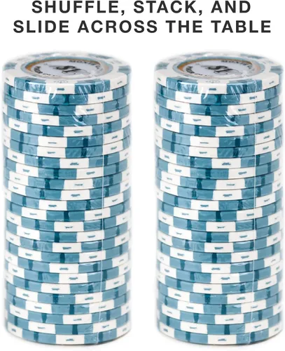 Vista 5 de Brybelly Monte Carlo Premium Poker Chips (50-Pack) Heavyweight 14-Gram Clay Composite