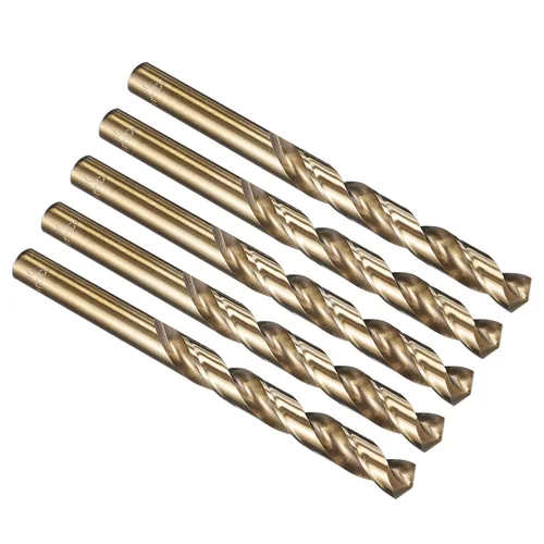 Vista 225 de PATIKIL Broca Jobber de 0.039 in, vástago recto M35 cobalto 5% acero de alta velocidad 135° acabado dorado para metal duro de acero inoxidable - 2