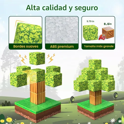 Vista 4 de Juguetes de Bloques Magnéticos, Juguetes de Construcción Magnética 3D Conjunto de Juego de Bloques, 100 Piezas de Juguetes de Construcción