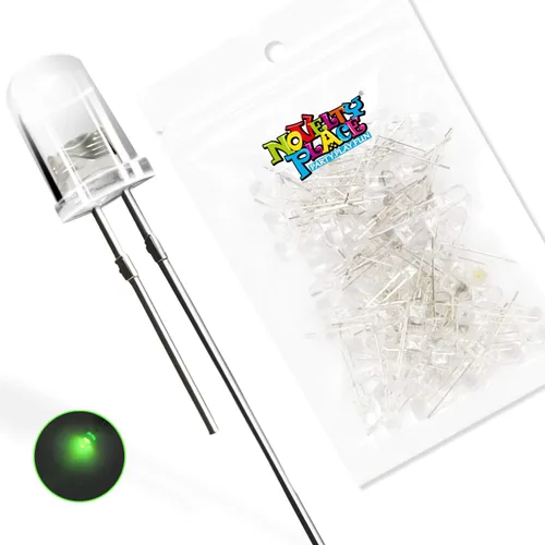 Vista 11 de Novelty Place 100 luces LED blancas de diodo de 0.197 pulgadas – Bombillas LED de diodo emisor de luz DC 3 V 20 mA – Kit de iluminación de Blanco