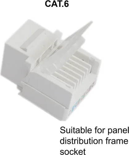 Vista 2 de 10 unids CAT6 RJ45 Cat 6 90 grados Punch Free Socket Módulo Conector Acoplador de red Ethernet Jack Keystone Jack RJ45 Módulo Ethernet CAT6