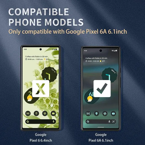 Vista 3 de Funda transparente para Google Pixel 6a. Funda protectora de silicona de poliuretano termoplástico transparente suave y delgada para Google Pixel 6A