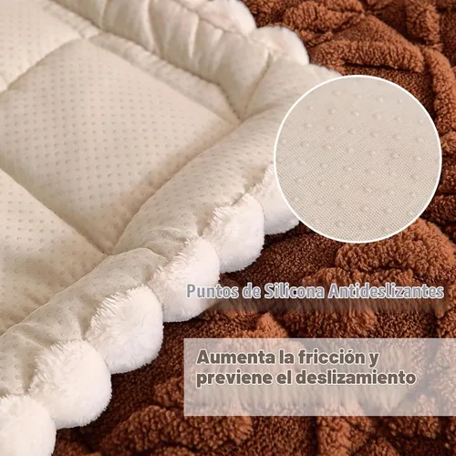 Vista 2 de Funda de Sofá para Perros Lavable, Fundas de Sofá Mullidas para Mascotas para Sofá de 3 Cojines Apto para Mascotas, Funda Protectora Antideslizante