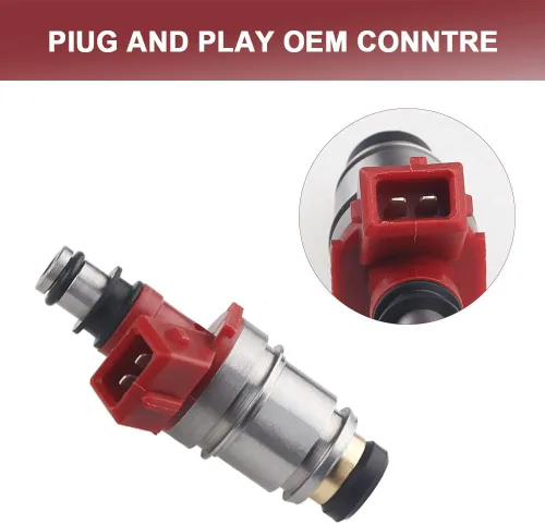 Vista 6 de JDMON Inyectores de combustible compatibles con Nissan Pickup D21 2.4L 1990-1994 16600-86G00 1660086G00 4pcs