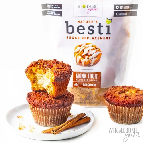 Vista 7 de Wholesome Yum Besti Sustituto Natural de Azúcar Moreno - Mezcla Edulcorante de Fruta del Monje Marrón Keto con Alulosa (Sin Eritritol) - Sin OMG